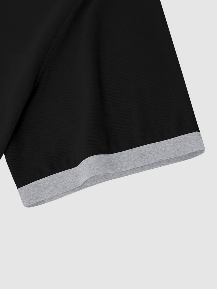 Manfinity Hypemode Men's Summer Casual Colorblock Trim Short Sleeve T-Shirt - Multicolor - View 5