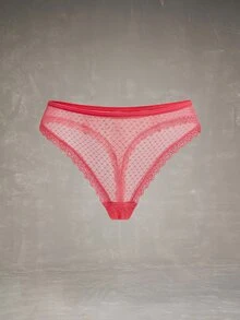 Esseday 5pcs Multi-Color Mesh & Lace Patchwork Pure Charm Women's Triangle Panties - Multicolor - View 14