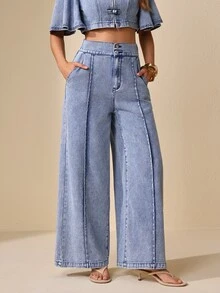 Selenza Women's Casual Versatile Daily Wear Denim Jeans With Pockets - Blue - View 7