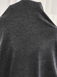 SHEIN Maternity Casual Versatile Cross Pleated Long Sleeve T-Shirt Fall - Grey - View 5