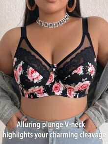 DesireSculpt Plus Size Underwire Bra, 1pc - Multicolor - View 3
