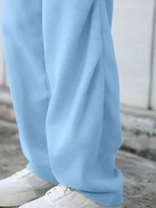 Major Grit Men's Casual Versatile Solid Color Sweatpants - Blue - View 5