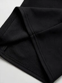 SHEIN 青少年女孩灰色針織抽繩休閒長褲 - 彩色 - 查看 4