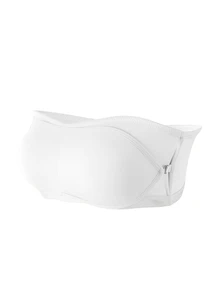 Moonlight&Mama حمالة صدر EasyComfort Chic للأمومة والرضاعة، بأسلوب باندو، إغلاق أمامي، طبقة مزدوجة، طبقة أساسية مريحة وكاجوال للحمل وما بعد الولادة - أبيض - مشاهدة 6