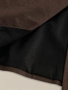 EASEVO Plus Size Men's Solid Color Casual Commute Suit Vest Halloween Winter Party Autumn - Coffee Brown - View 4