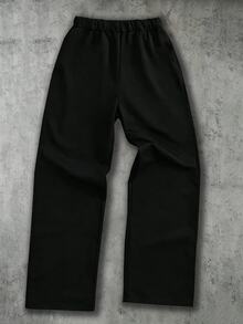 Teen Boys Plum Blossom Digital Print Straight Leg Sweatpants With Pockets Autumn Winter - Multicolor - View 2