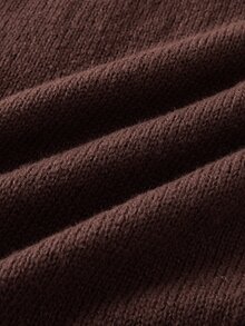 EASEVO New Men's Casual Half-Zip Pullover Sweater Halloween Winter Party Autumn - Coffee Brown - View 5