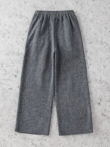 SHEIN Kids Tween Boy Casual Daily Versatile Comfortable Grey Washed Distressed Effect Printed Pattern Straight Leg Loose Fit Sweatpants, Suitable For Back To School, Birthday Party, Evening Event, Performance, Wedding, Baptism, Opening Ceremony And Other Occasions, Comfortable For Daily Wear, Suitable For School, Travel, Sports, And All Seasons - Grey - View 6