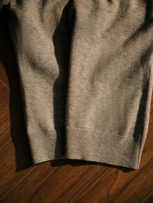 MOTF PREMIUM WOMEN'S HOLLOW EMBROIDERY FLORAL PATTERN FITTED SWEATER - Grey - View 8