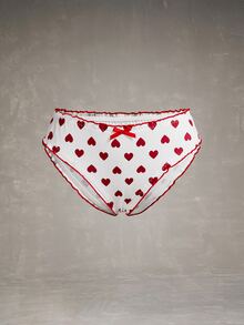 Esseday 3pcs/Set Pink Heart Print Frill Trim Sweet & Cute Women's Triangle Panties - Pink - View 11
