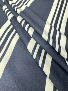 TONEVAULT Men's Striped Casual Daily Wear Polo Shirt - Navy Blue - View 5