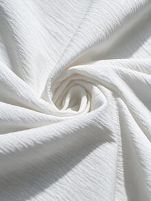 Rusticease Plus Size Women's Solid Color Pleated Casual Versatile Daily Wear Skirt - White - View 7