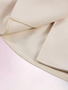 Amplova Mantel Kantor Wanita Warna Polos Elegan Serbaguna untuk Pakaian Sehari-hari, Warna Putih Gading, Cocok untuk Musim Gugur - Aprikot - View 10