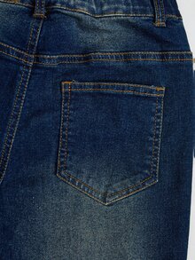 TWEEN GIRLS Tween GirlsDenim Jeans, Vintage Washed Color, Street Style Fashion, Distressed Washed Ripped Hem, Flared Leg, Versatile Fashion New Style - Blue - View 6