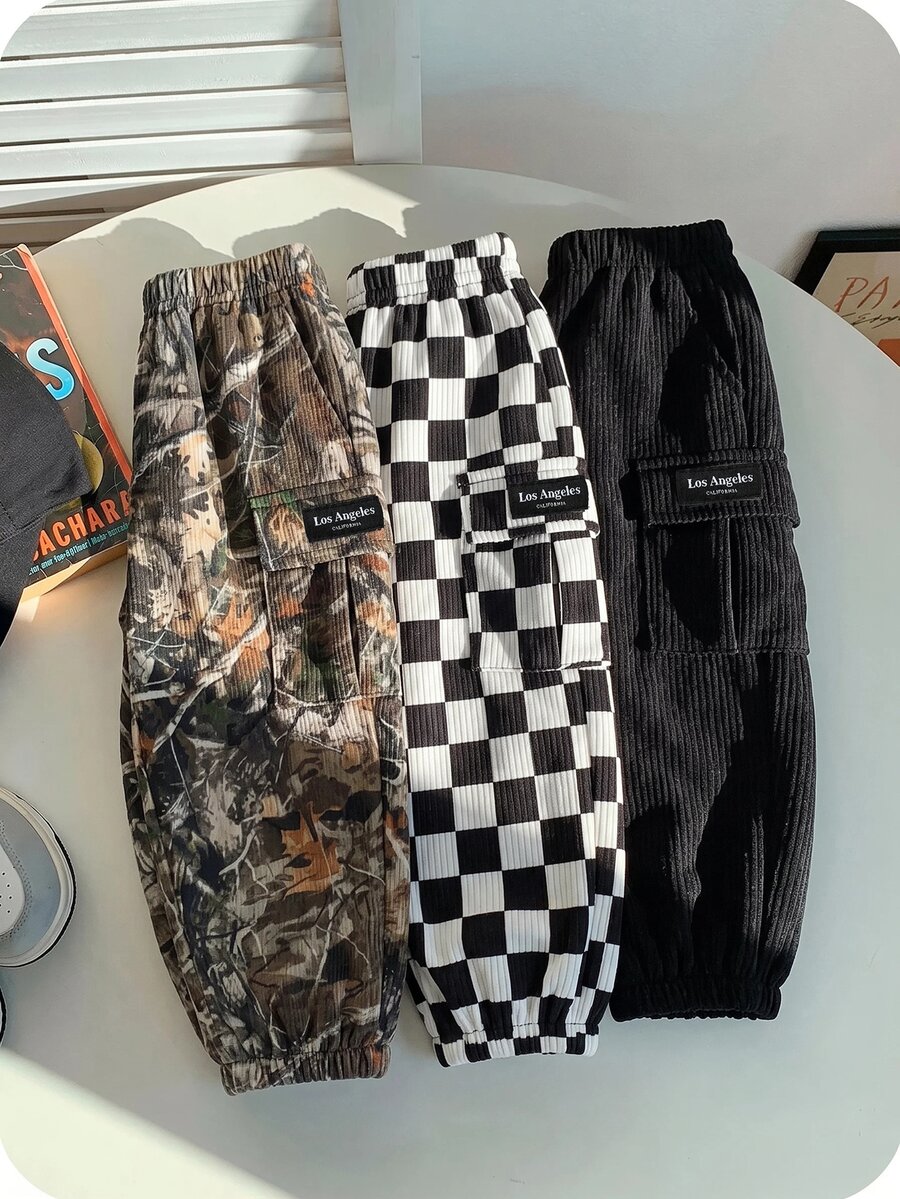 SHEIN Baby Boy Fashion Versatile Denim Pocket Cuffed Pants 3 Pieces Set - Multicolor - View 1