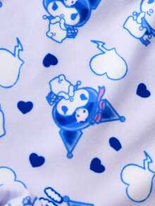 HELLO KITTY AND FRIENDS | SHEIN 3 chiếc quần boyshorts họa tiết tím dễ thương cho bé gái - Hồng - Xem 6