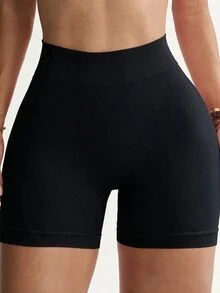 SHEIN Velisys 2pcs/Set Women's Slim Fit Sports Athletic Low Waisted Boxer Briefs Gym Sports Black Summer - Multicolor - View 4