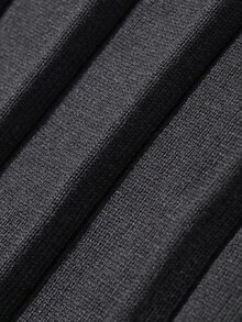 FRIFUL Women's Autumn Pleated Long Sweater Skirt - Dark Grey - View 8