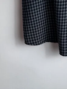 Rusticease Plus Size Autumn Casual Plaid Patchwork Shirt - Multicolor - View 7
