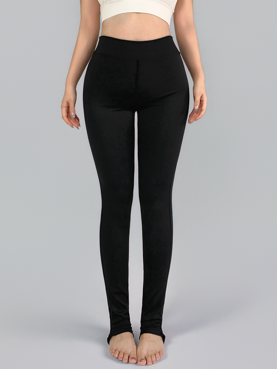 Women's Solid Color High Waist Stirrup Leggings