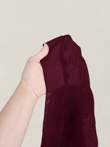 SHEIN ICON Women's Plus Size Ruffle Chiffon Solid Color Front Tie Strap Tank Top - Maroon - View 10