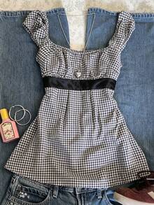 IslaSuriya 夏季休閒格紋背心 - 彩色 - 查看 1
