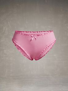 Esseday 3pcs/Set Pink Heart Print Frill Trim Sweet & Cute Women's Triangle Panties - Pink - View 10