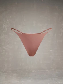 Esseday 3pcs/Pack Multi-Color Casual Comfortable Thin Strap Seamless Adhesive Women's Thong - Multicolor - View 10