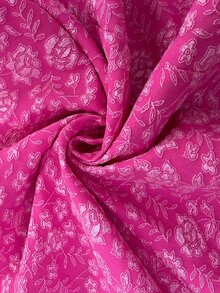 BrightlyHer Plus Size Hot Pink Textured Button Front Jacquard Stand Collar Long Sleeve Jacket Fall Winter 2026 - Hot Pink - View 8