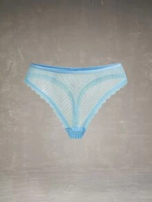 Esseday 5pcs Multi-Color Mesh & Lace Patchwork Pure Charm Women's Triangle Panties - Multicolor - View 8