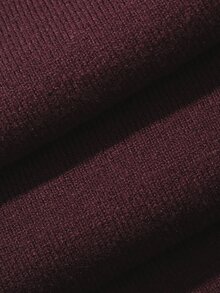 DAZY Women's 2pcs Set: Loose Casual Long Sleeve Cardigan & Straight Leg Pants, Burgundy, Autumn - Red Violet - View 8