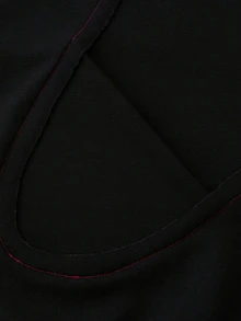 ROMWE MEN Men's Plus Size Long Sleeve Zip-Up Hooded Sweatshirt With Patchwork Fur - Black - View 6