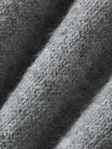 DAZY Young Girl) Colorblock Collar Long Sleeve Autumn/Winter Grey Design Sweater - Grey - View 9