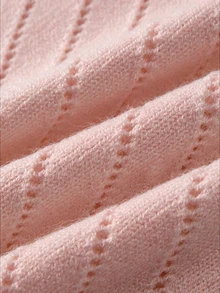 SHEIN Asymmetrical Single Shoulder Knit Pullover | Cream Loose Drop Shoulder Sweater For Fall Winter - Baby Pink - View 6
