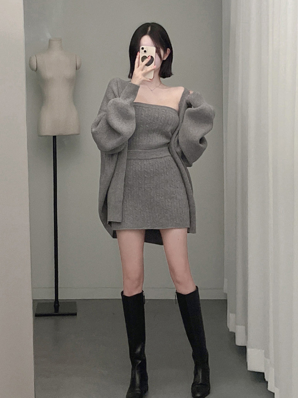 Women's Casual Solid Color Cardigan, Autumn/Winter