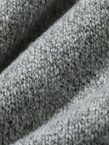 DAZY Men's Autumn/Winter Cardigan Sweater With Lapel Collar, Double Zipper Design, Grey Floral Pattern And Patch Pockets - Grey - View 8