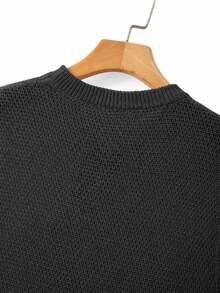 Manfinity LEGND Men's Casual Versatile Solid Color Knit Vest - Light Grey - View 7