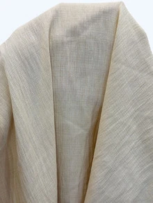 Trelyra Women's Casual Elegant Apricot Textured Small V-Neck Long Sleeve Blouse With Pleated Design, Loose Fit, Flattering, Versatile For Daily Wear And Commuting - Beige - View 8