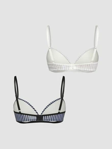 Chillnights Women's Striped Casual Comfortable Lingerie Set - Multicolor - View 2