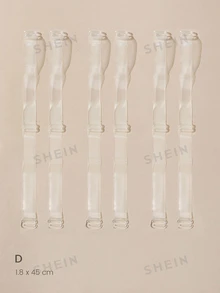SHEIN 客製化透明肩帶 3 對 - 白色 - 查看 5