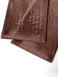 LUMIGAL 2pcs/Set Casual Solid Color Long Sleeve Crew Neck Pullover T-Shirt And Long Pants, Autumn/Winter Outwear - Brown - View 7