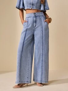 Selenza Women's Casual Versatile Daily Wear Denim Jeans With Pockets - Blue - View 6