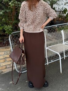FRIFUL Women's Autumn Special Knit Tie-Front Sweater - Apricot - View 6