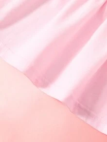 HELLO KITTY AND FRIENDS | SHEIN Young Girl Letter Cartoon Print Casual Daily Summer Dress - Pink - View 7