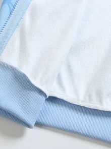 2件組 青少年女孩休閒連帽拉鍊短版夾克與鬆緊腰寬腿褲套裝，秋季 - 彩色 - 查看 8