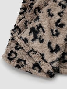 Chillnights Plus Size Winter Leopard Print Warm Hooded Robe - Multicolor - View 6