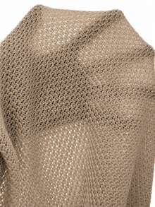 Manfinity Homme Men's Solid Color Crew Neck Casual Versatile Knit Vest - Khaki - View 3