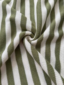 Sunspun Plus Size Women Y2K Street Style Vertical Striped Boat Neck Batwing Sleeve Loose Comfortable Knit Pullover Sweater, Suitable For Spring/Autumn/Winter/Back To School/Daily Commute/Outing/Date/Indoor/Outdoor/Date Outfit - Green - View 9