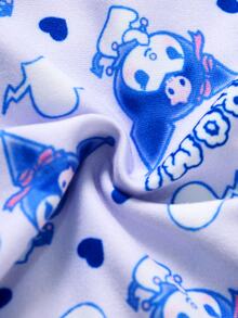 HELLO KITTY AND FRIENDS | SHEIN 3 chiếc quần boyshorts họa tiết tím dễ thương cho bé gái - Hồng - Xem 9