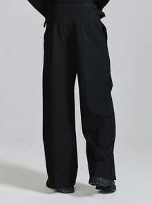 Musero Oversized Tailored Trouser With Side Adjusters Baggy Fit Zipper Fastening Co Ord Trousers Only Autum Winter Essentials - Black - View 4